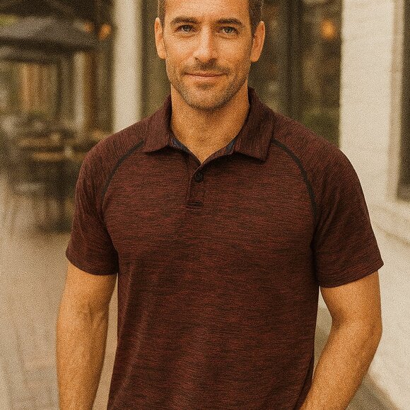 Lululemon Metal Vent Tech Polo Shirt Mens Size XL Red Black Golf Short Sleeve - Picture 1 of 9